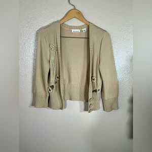 DKNY Jeans Beaded Cardigan